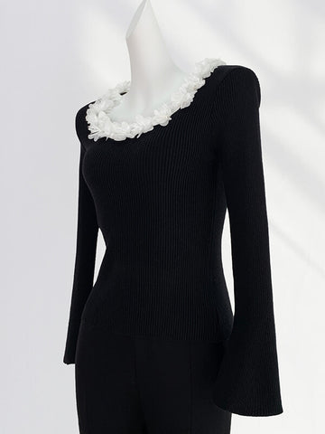 Airchics hauts col rond manches évasées femme élégant